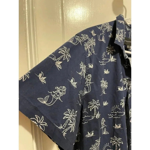 No Boundaries Men's Size X-Large Dark Blue Summer Button Down - Picture 5 of 8